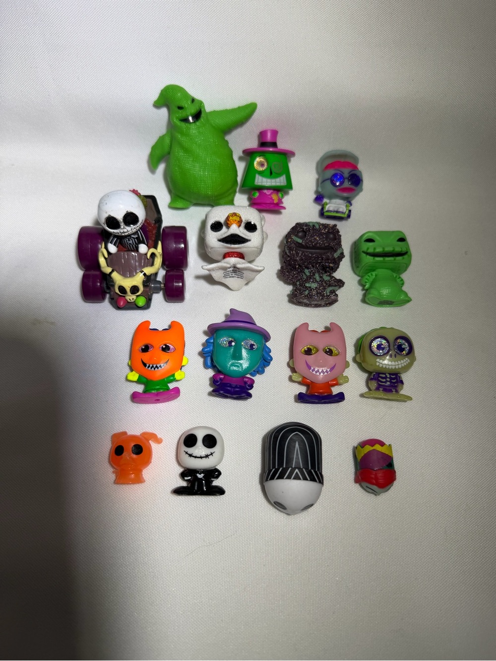 Disney Halloween Mini Figure Lot - Green, Orange, Purple, Pink, Blue, White